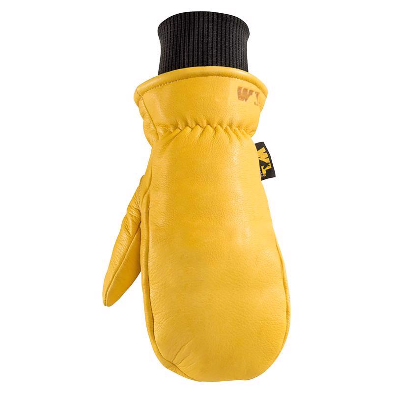 Wells Lamont Hyrahyde Men's Indoor/Outdoor Work Mittens Black/Yellow L 1 pair 1217L