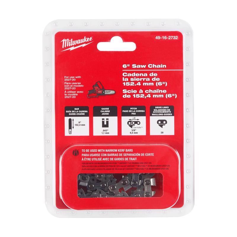 Milwaukee 49-16-2732 6 in. Replacement Chainsaw Chain 28 links