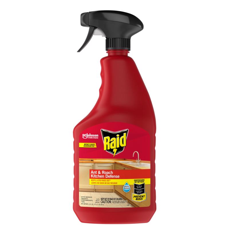 Raid Kitchen Defense Ant and Roach Killer Spray 22 oz 01569