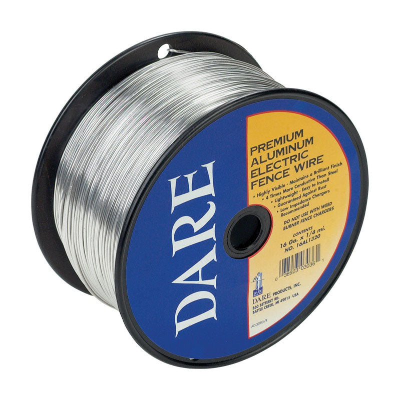 Dare Electric-Powered Electric Fence Wire 1320 ft. Silver 16AL1320