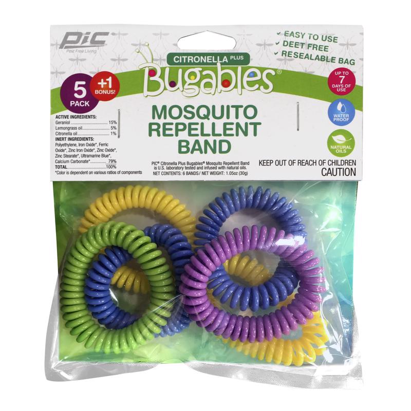 PIC Bugables Insect Repellent Wrist Band For Mosquitoes 6PK-BCBTS 6 pk, Case of 24