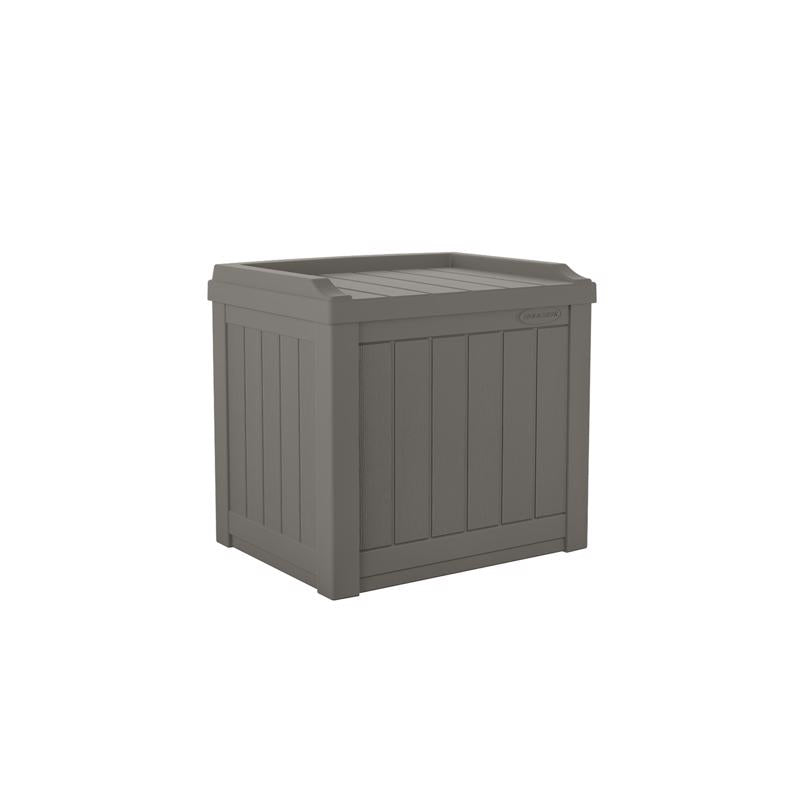 Suncast 22 in. W X 17 in. D Gray Plastic Deck Box with Seat 22 gal SS601ST