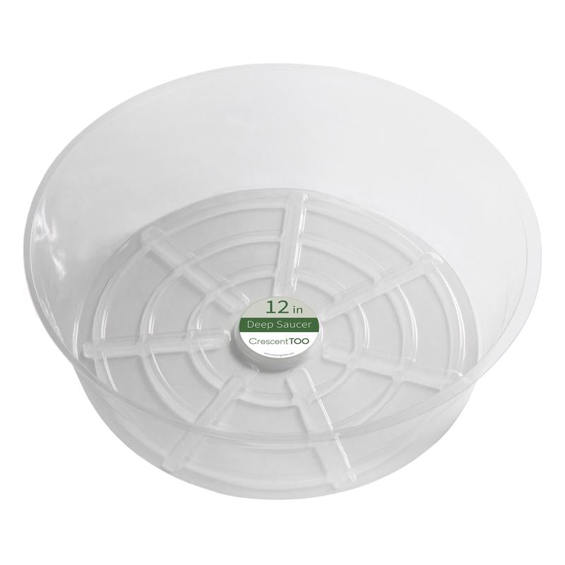 Crescent Garden 3.7 in. H X 12 in. D Plastic Plant Saucer Clear BV120D00C, Pack of 50