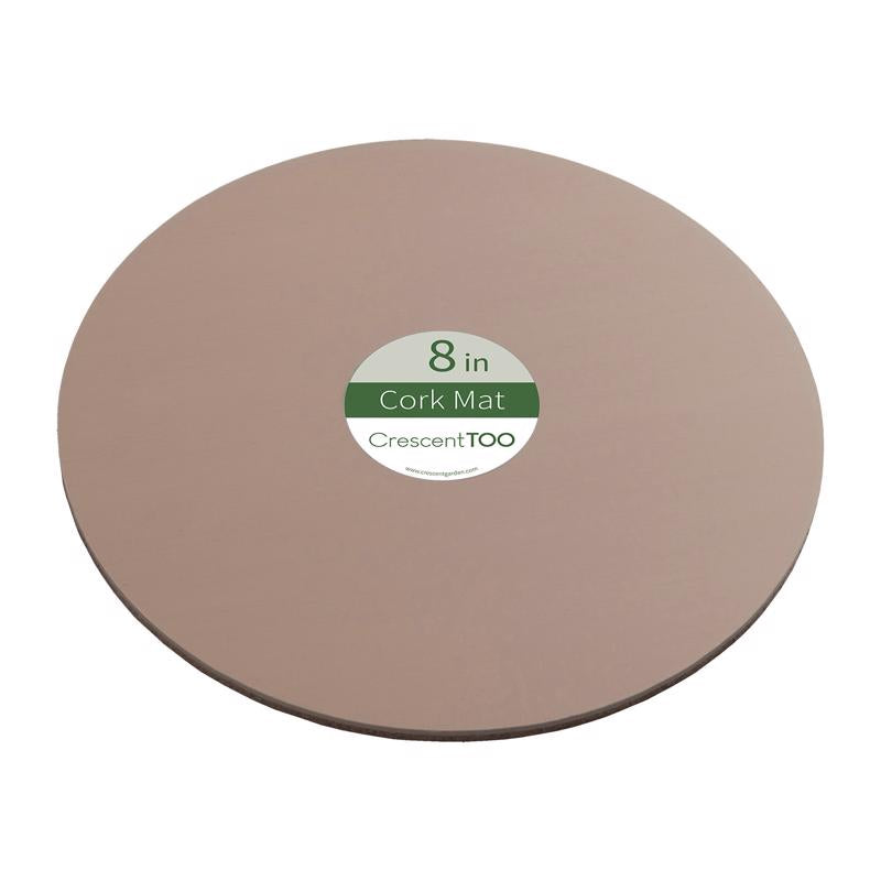 Crescent Garden 8 in. D Cork/Plastic Planter Mat Natural BC080S00C, Pack of 25