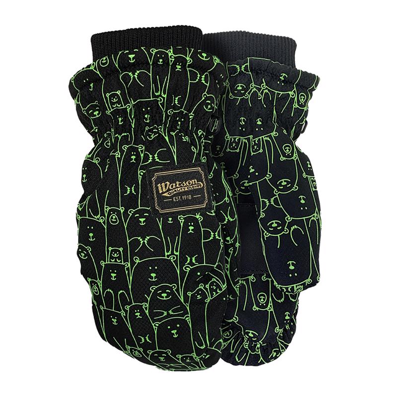 Watson Gloves XS Nylon Lil Bear Mitts Green Cold Weather Gloves 9592G-XS