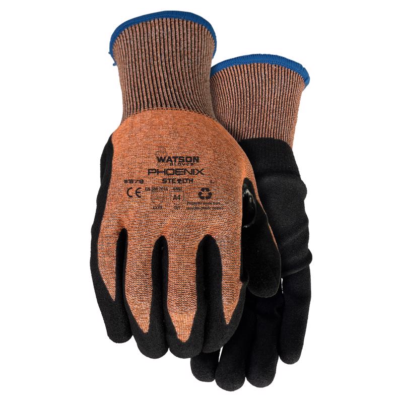 Watson Gloves S Polyester Seamless Knit Orange Protective Gloves 379-S