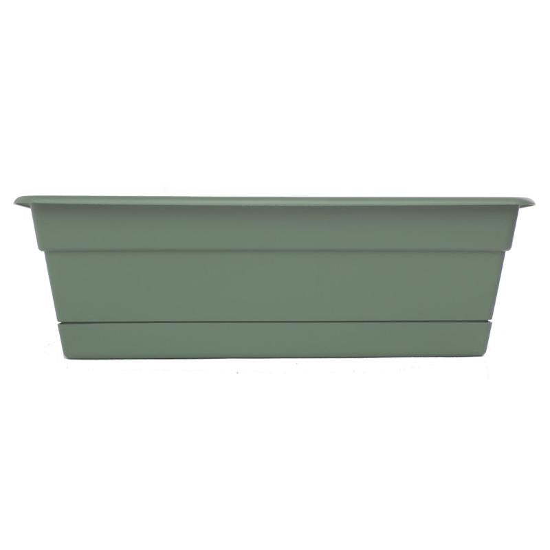 Bloem Dura Cotta 5.75 in. H X 18 in. W X 7.5 in. D Plastic Window Box Basil DCBT18-41