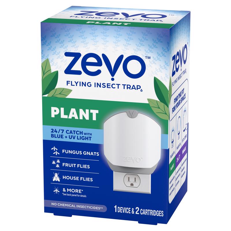 Zevo Indoor Plant Insect Trap and Lure Kit 3 pk, Case of 4