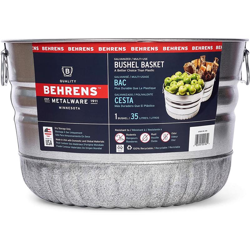 Behrens 9.3 gal Steel Bushel Basket Round 32S