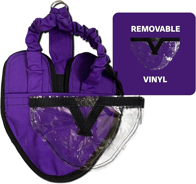 Hen Holster Wrap-Around Bird Diaper & Harness for Hens, Roosters, Ducks, Geese - with Removable Vinyl Liner, Adjustable Fit for Outdoor Adventures & Indoor Use - Easy to wear - XL, Purple