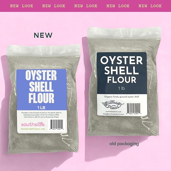 Southside Plants Oyster Shell Flour - High Calcium Supplement for Chickens, Amphibians, Reptiles, Mammals, Invertebrates & Birds - Harvest Delight Chicken Scratch | 1 lbs (1 lb)