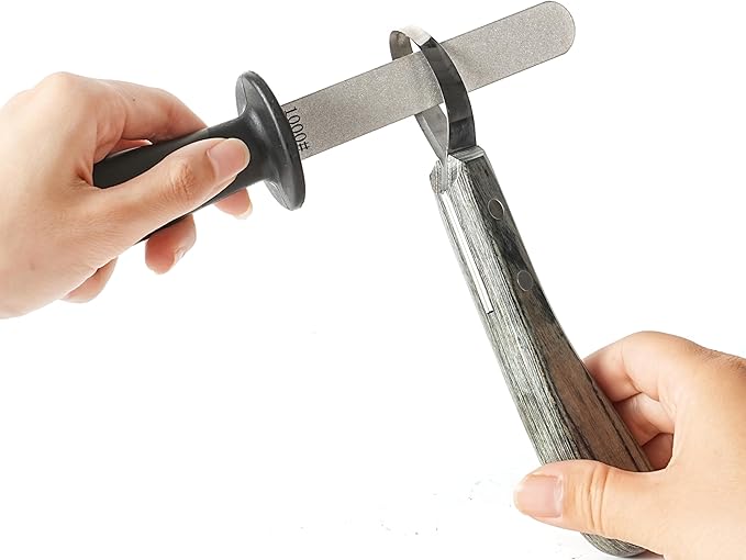 9PCS Farrier Tools Kit for Horses – Hoof Trimming Set with Hoof Stand, Hoof Nipper, Hoof Pick, Hoof Knife, Rasp File, Clinch Cutter, Horseshoe Pliers & Sharpener for Farriers Horse Owners