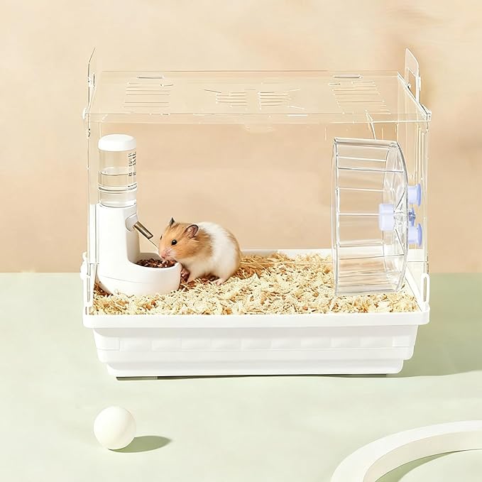 Hamster Wheel, 8.7" Super-Silent Exercise Wheels, Dual-Bearings Quiet Spinner Running Wheels, 3 Installation Methods, Fits Any Hamster Cage, Hamsters Toy for Dwarf Hamsters, Gerbils, and Small Pets.