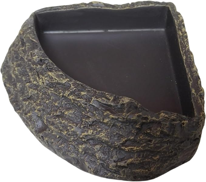 Reptile Water Tray, Food Bowl, Reptile Feeder, Food and Water Tray, Suitable for Leopards, Geckos, Lizards, Frogs, Snakes, Chameleons, Turtles
