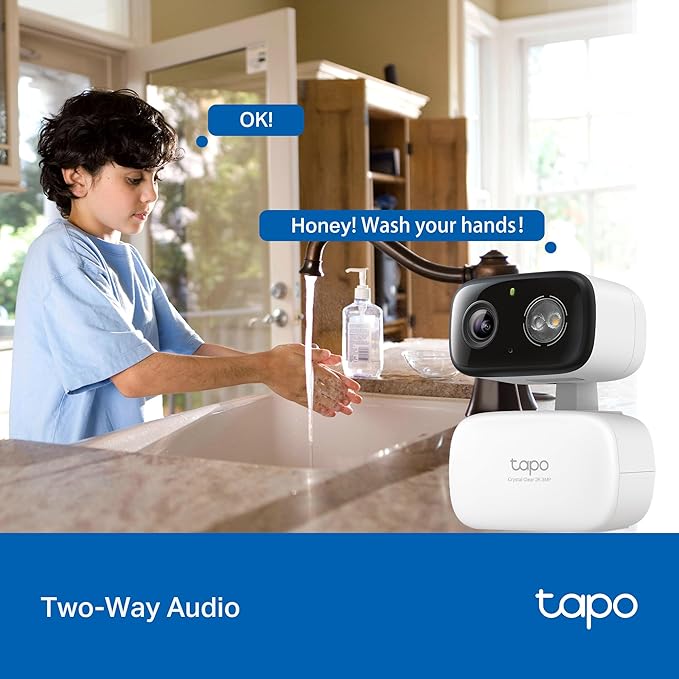 Tapo 2K 3MP Pan/Tilt Indoor/Outdoor Security Camera - Free Person/Baby Cry Detect & Motion Track, 360ยฐ Pan, Color Night Vision, SD/Cloud Storage, Works w/Alexa & Google Home, HybridCam 360 (2-Pack)