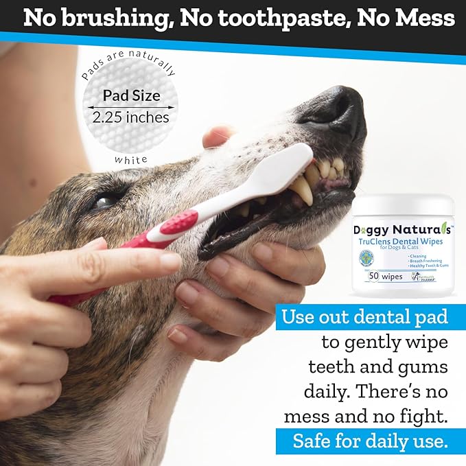 Truclens Dental Wipes fro Cats and Dogs (50 Count)β¦
