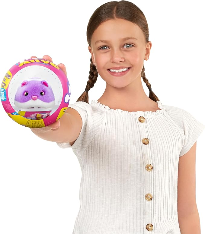 Pets Alive Hamstermania (Purple) by ZURU Hamster, Electronic Pet, 20+ Sounds Interactive, Hamster Ball Toy for Girls and Children