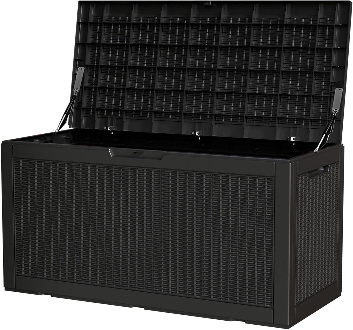 100 Gallon Outdoor Storage Box Waterproof Lockable Deck Box for Patio Black (426.8106 Ounce)