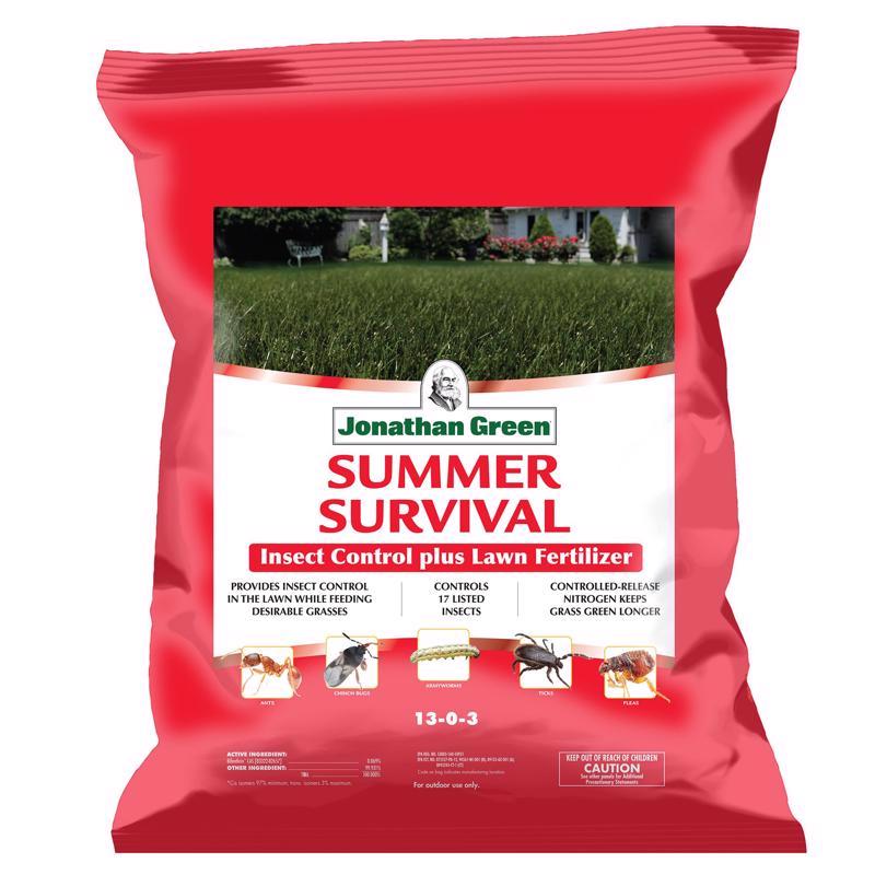 Jonathan Green Summer Survival Insect Control Lawn Fertilizer For All Grasses 5000 sq ft 12011