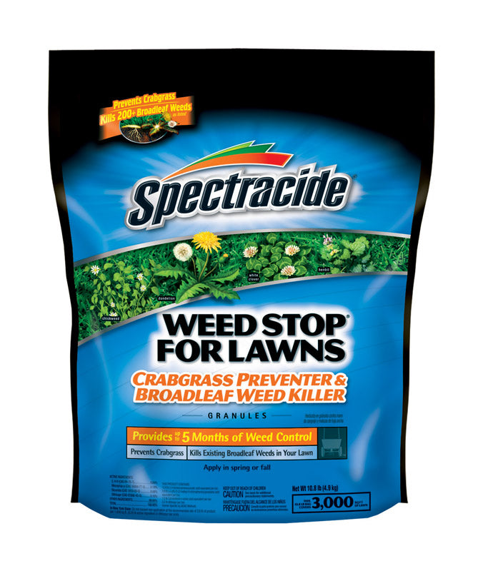Spectracide Weed Stop Broadleaf and Crabgrass Killer Granules 10.8 lb HG-85832, Pack of 2