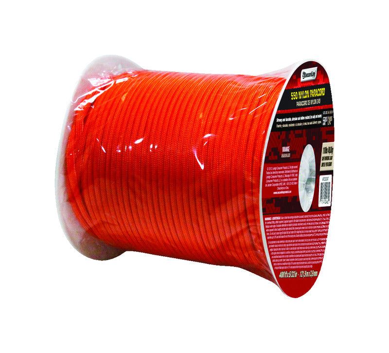 Koch Industries 5/32 in. D X 400 ft. L Orange Braided Nylon Paracord 5541044