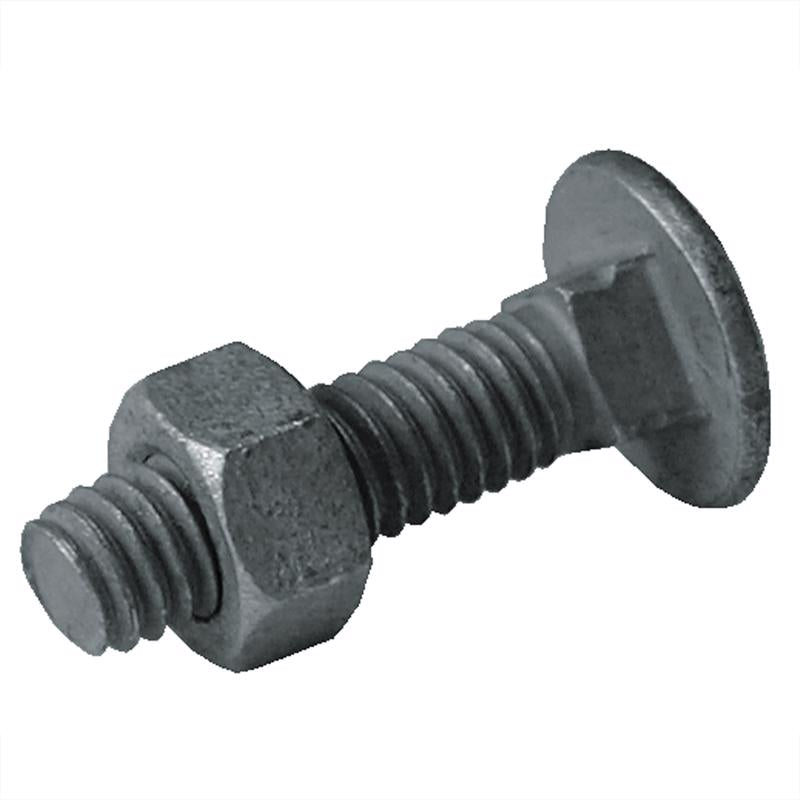YardGard .709 in. H Silver Steel Carriage Bolts 328503C
