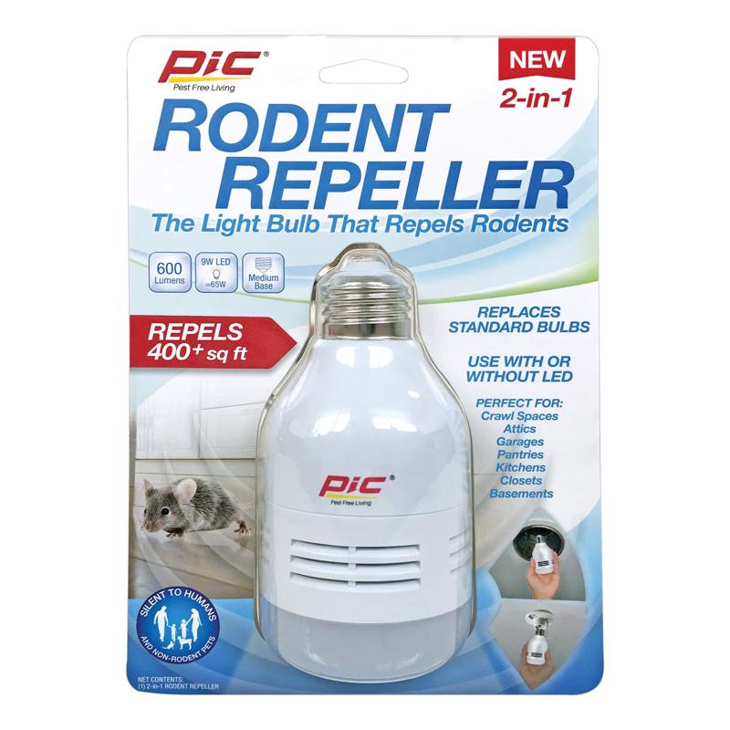 PIC Plug-In Electronic Pest Repeller For Rodents LED-RR 1 pk, Pack of 3