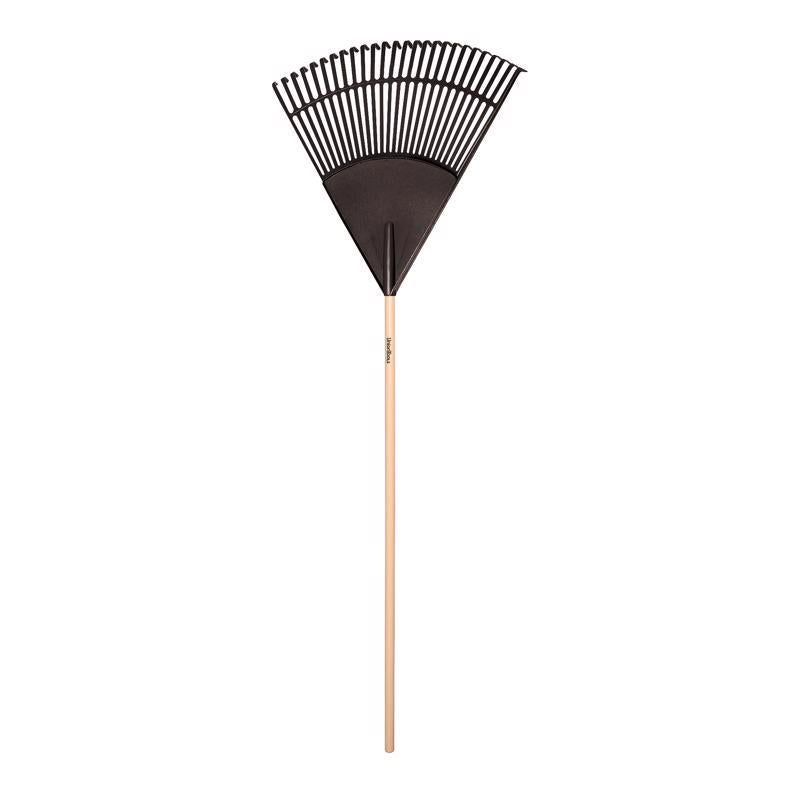 UnionTools 66.75 in. 24 Tine Poly Leaf Rake Wood Handle 64309, Pack of 12