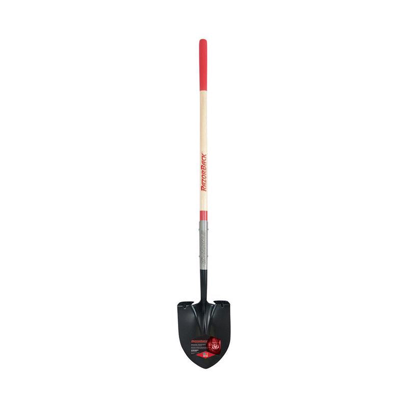 Razor-Back 60.25 in. Steel Round Digging Shovel Wood Handle 2593600