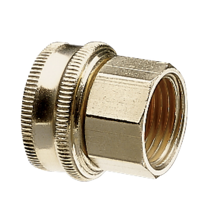 Gilmour 1/2 & 3/4 in. Brass Threaded Double Female Swivel Hose Connector 805574-1003