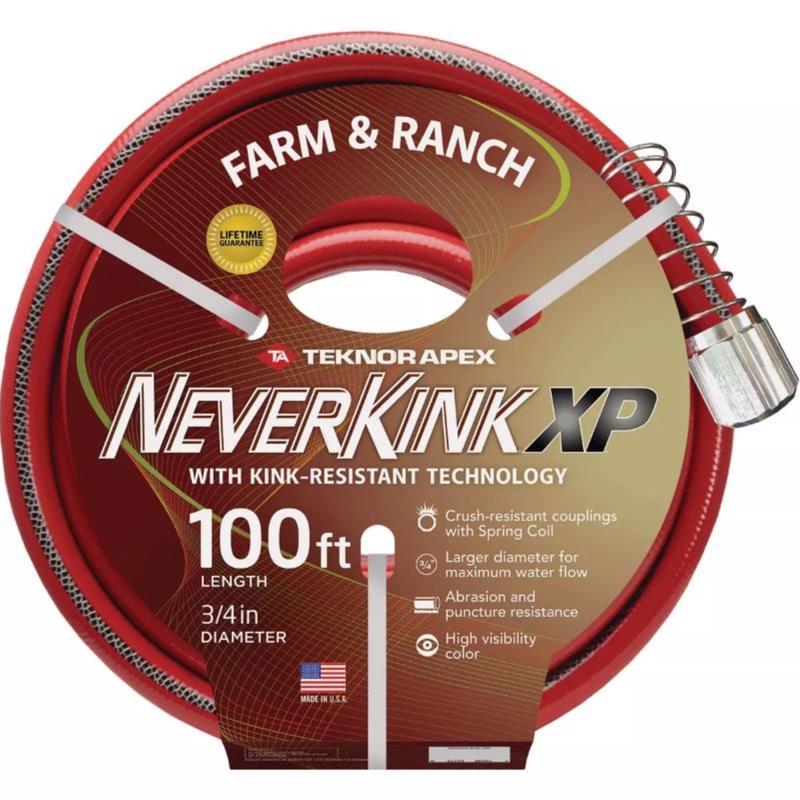 Teknor Apex NeverKink Pro 3/4 in. D X 100 ft. L Heavy Duty Contractor Grade Garden Hose 9846-100