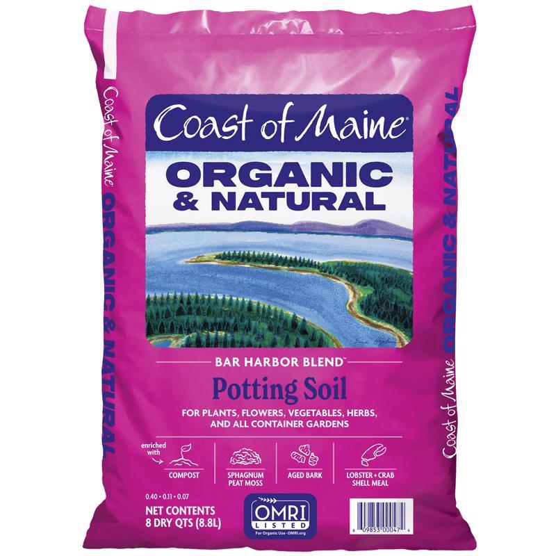 Coast of Maine Bar Harbor Blend Organic Flower and Plant Potting Soil 8 qt BH4500