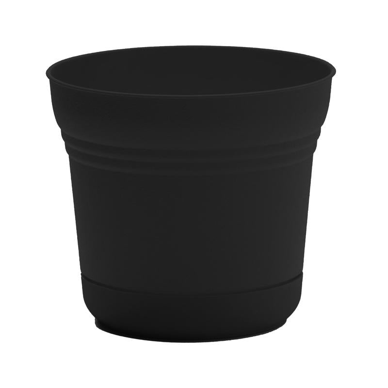 Bloem Saturn 4.5 in. H X 5 in. W Plastic Traditional Planter Black SP0500