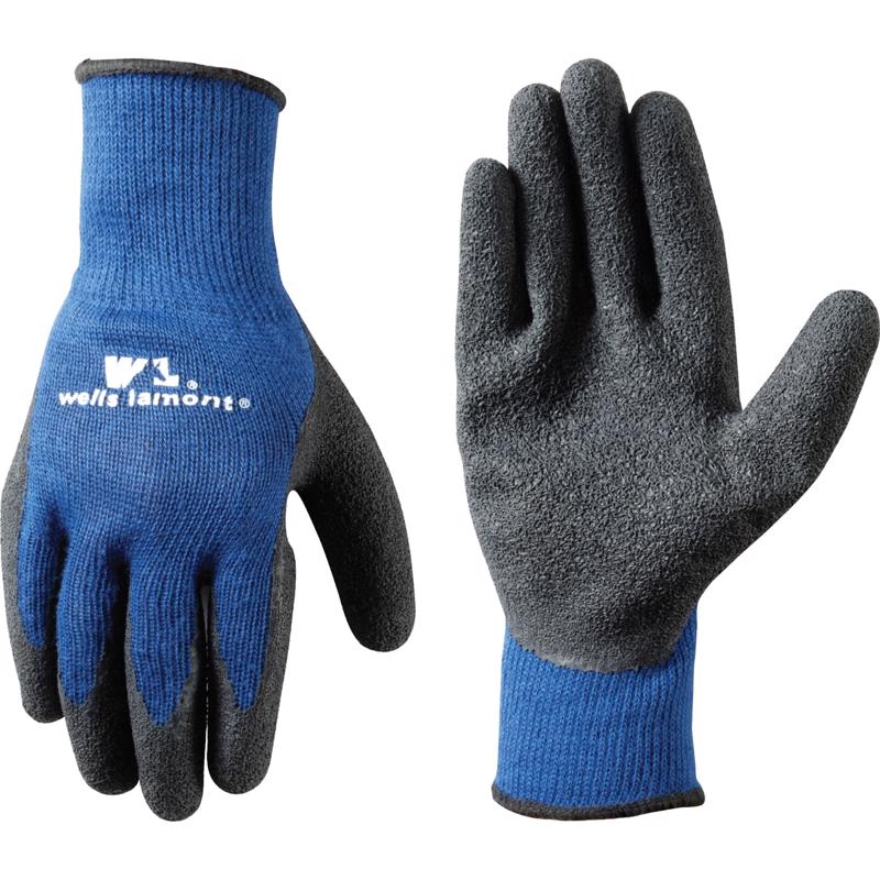 Wells Lamont Men's Work Gloves Black/Blue L 524L 1 pk