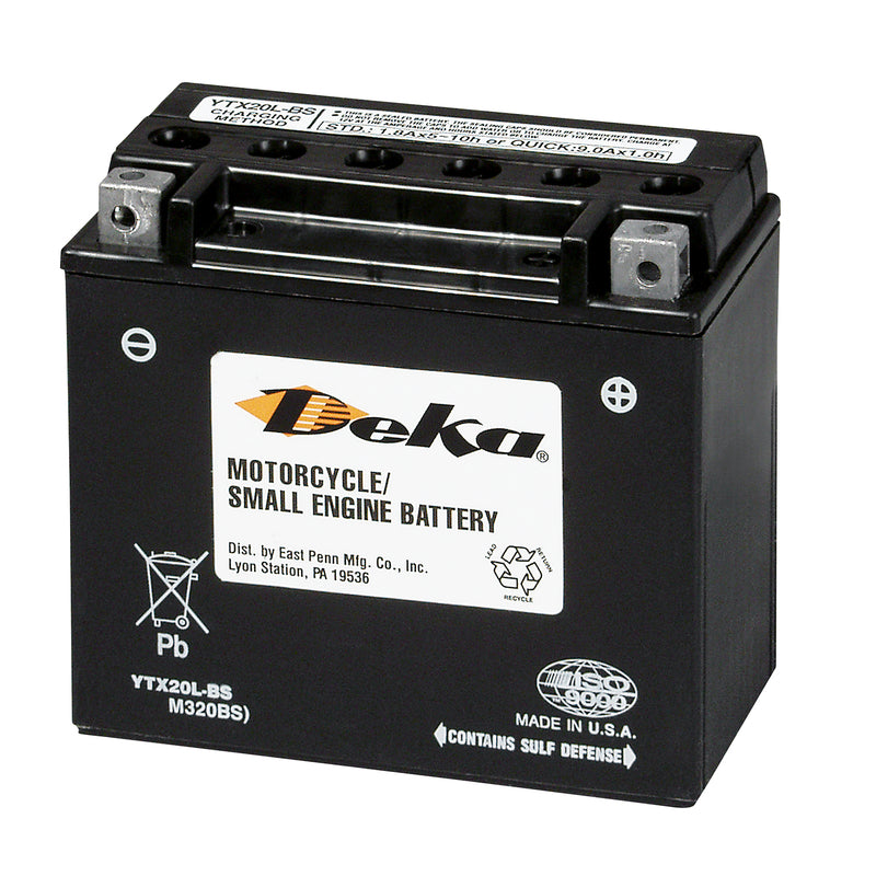 Deka Standard AGM 12 V Motorcycle/Small Engine Battery YTX20LBSFP
