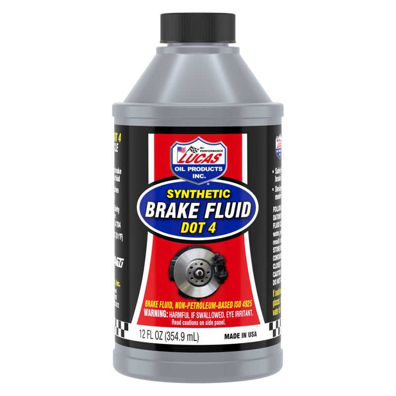 Lucas Oil Products DOT 4 Brake Fluid 12 oz 10827, Pack of 12