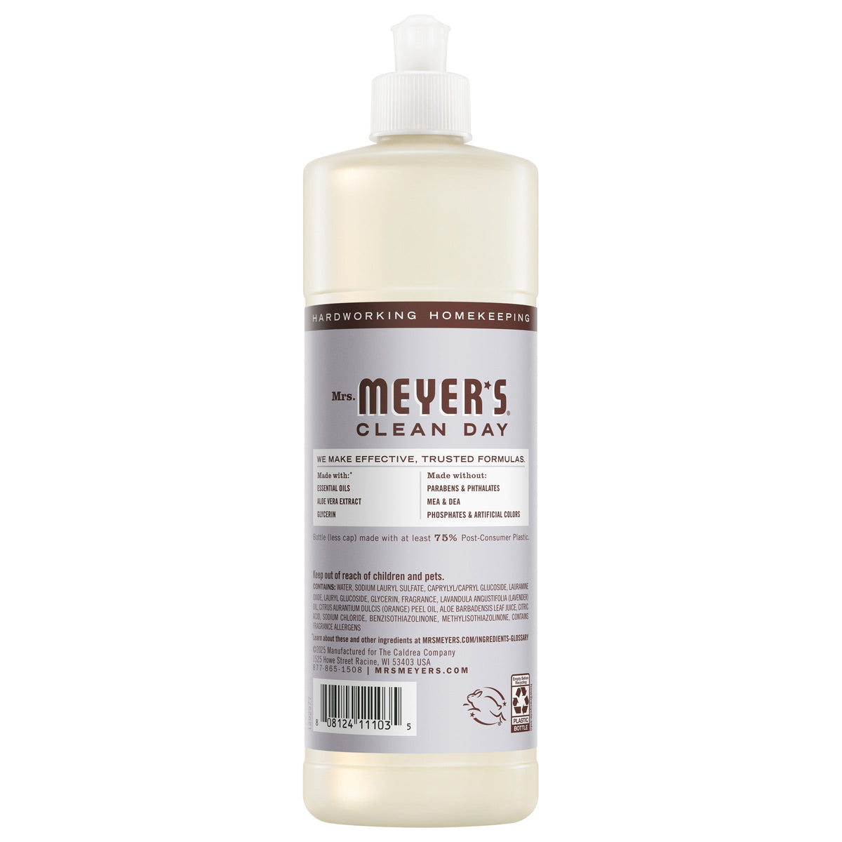Mrs. Meyer's Clean Day Lavender Scent Liquid Dish Soap 16 oz 11103 1 pk, Pack of 6