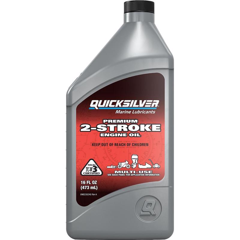 Quicksilver TC-W3 2-Cycle Outboard Engine Oil 16 oz 710-92-8M022978 1 pk