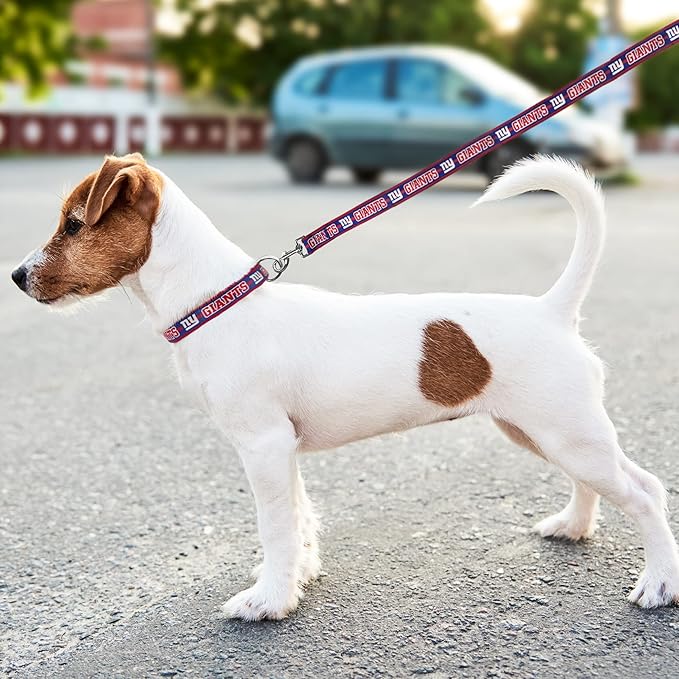 Pets First NFL New York Giants Licensed PET COLLAR, Large - Heavy-Duty, Strong, and Durable Dog Collar. Available in 31 Football Teams and 4 Sizes