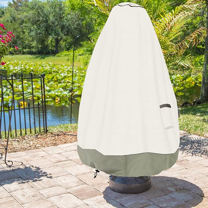 Bitubi Fountain Cover(48"x68") 600D Oxford Cloth Garden Fountain Statue Protective Cover with Drawstring Waterproof Windproof Fountain Protector