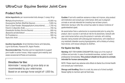 UltraCruz® Equine Senior Joint Care for Horses, 25 lb, pellets
