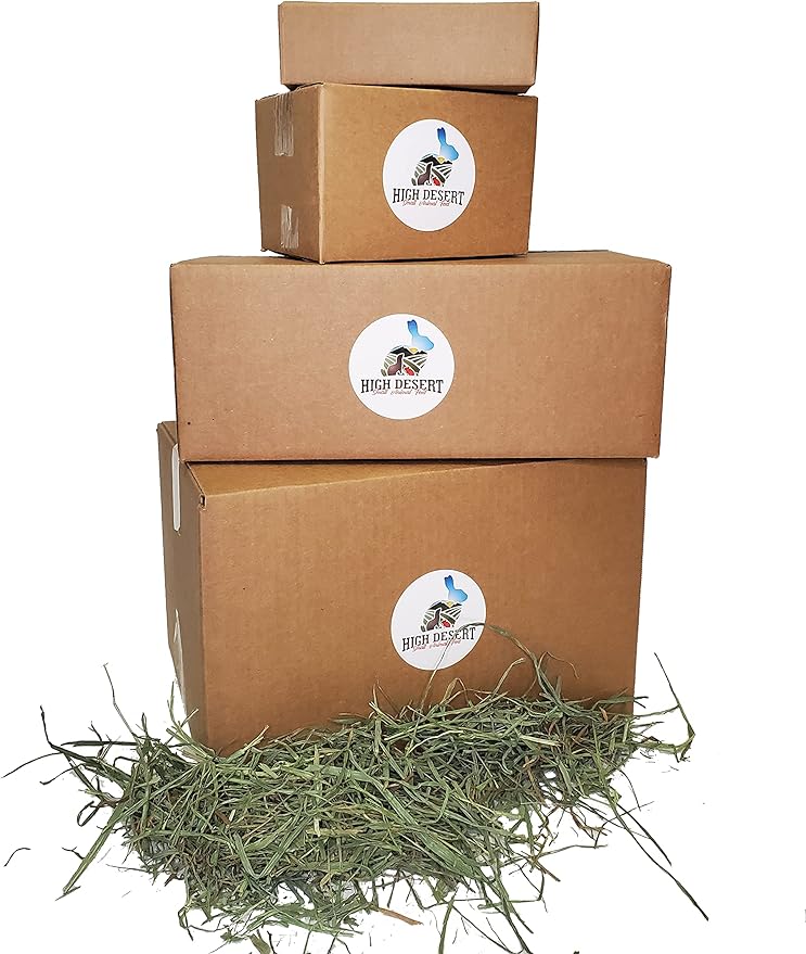 High Desert 2nd Cutting Timothy Grass Hay for Rabbits, Guinea Pigs, Chinchillas & Small Pets – Premium Hand-Packed Natural Hay, High-Fiber, Additive-Free, Grown in USA – 14 Oz Box