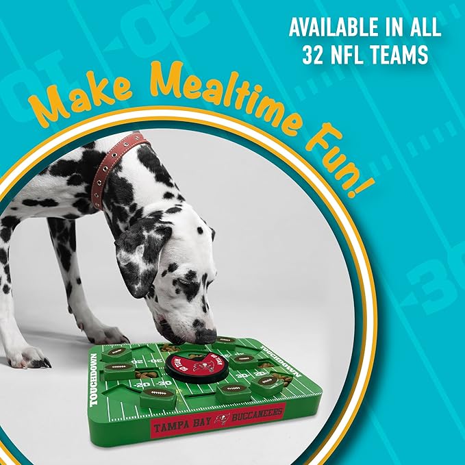 Pets First NFL Tampa Bay Buccaneers Large Puzzle Toy, Dog Puzzle Treat Toy, New Large Size, Interactive Dog Treat Toy, Dog Slow Feeding Toy