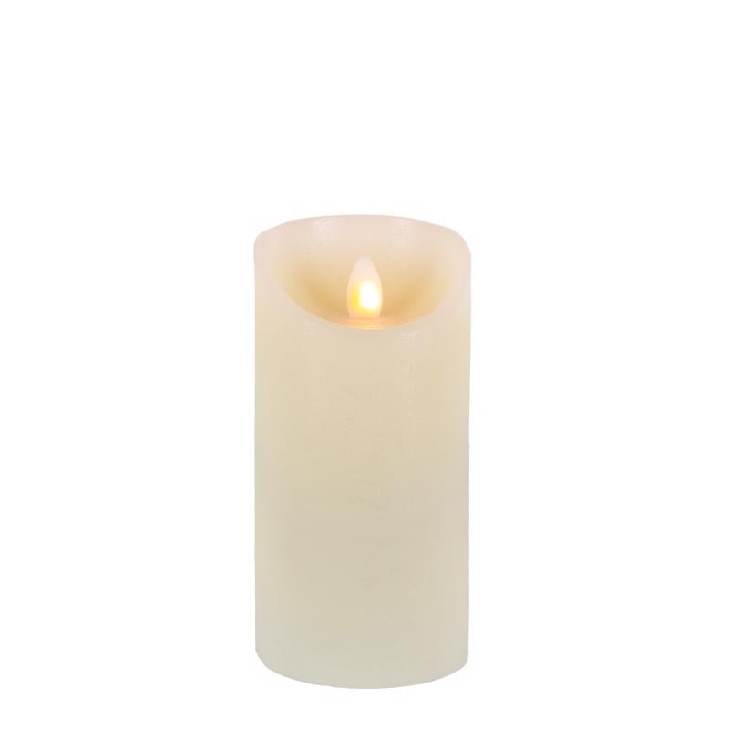 Gerson Everlasting Glow Bisque No Scent Flameless Pillar Candle 44610, Pack of 6