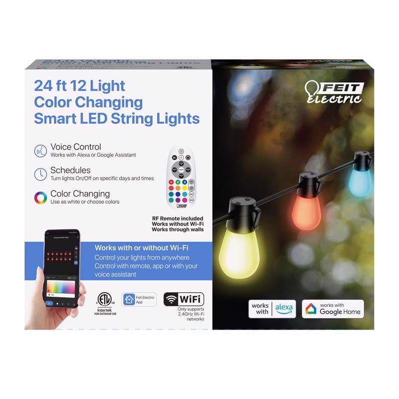 Feit Smart Home LED String Lights Multicolored 24 ft. 12 lights LVSL24-12RGBWAG