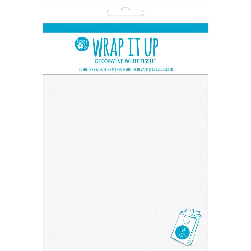 Paper Images White Decorative Tissue Paper TISW30-1, Pack of 6