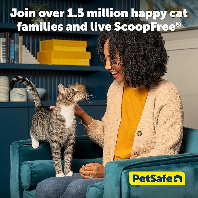 PetSafe ScoopFree OpenSky Automatic Self-Cleaning Cat Litter Box – Advanced Odor Control – App Controlled with Health Monitoring – Works with Any Litter – Up to 2 Weeks of Hands-Free Cleaning