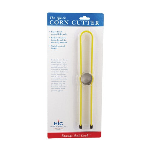 Harold Import Yellow Stainless Steel Corn Cutter 42241