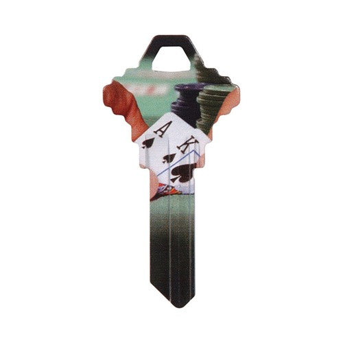 HILLMAN Wackey Poker House/Office Universal Key Blank Single 87191, Pack of 6