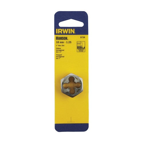 Irwin Hanson Metric 10 - 1.25 mm Hexagon Die 9739